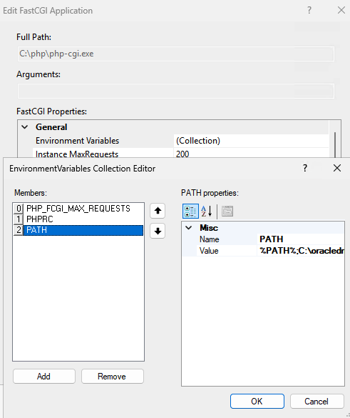 FastCGI path