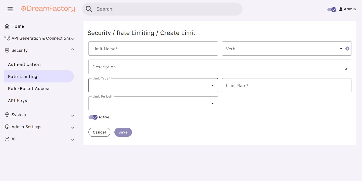Creating a rate limit